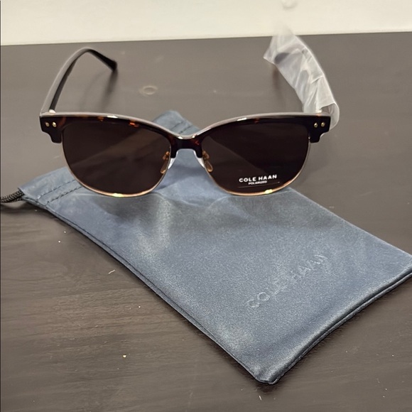 NEW Cole Haan Half Rim Polarized Sunglasses - Picture 1 of 6